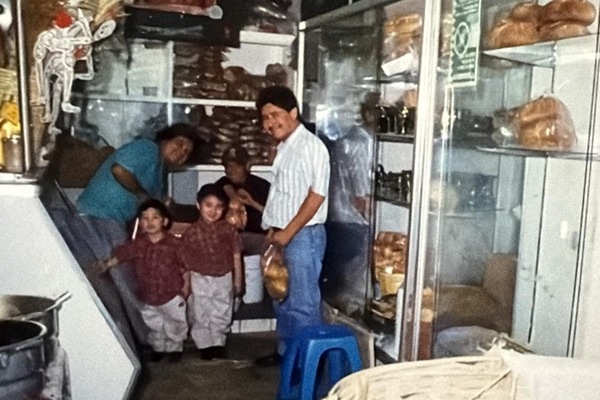 Archive photo of the family business in 1990